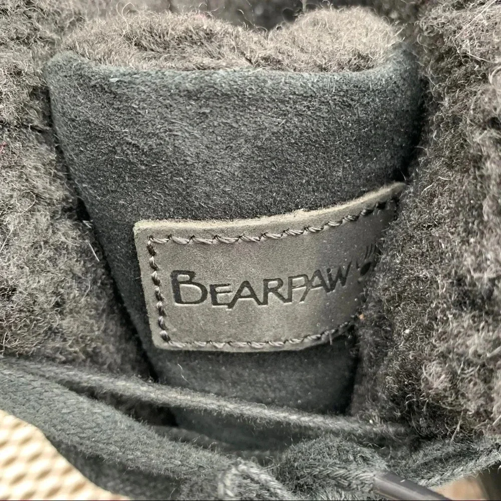 Bearpaw Desdemona Leather/Suede Winter Boots Sheepskin Wool Blend Size 7